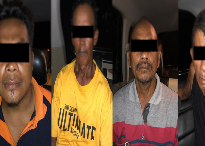 Asik Judi Remi, Empat Pria Dibekuk Polres Way Kanan 