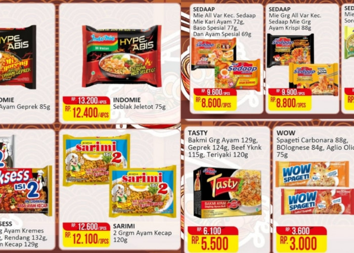 Promo Mie Instant di Alfamart Buat Kalian yang Sudah Bosan Makan Opor dan Rendang, Cek Produk-Produknya