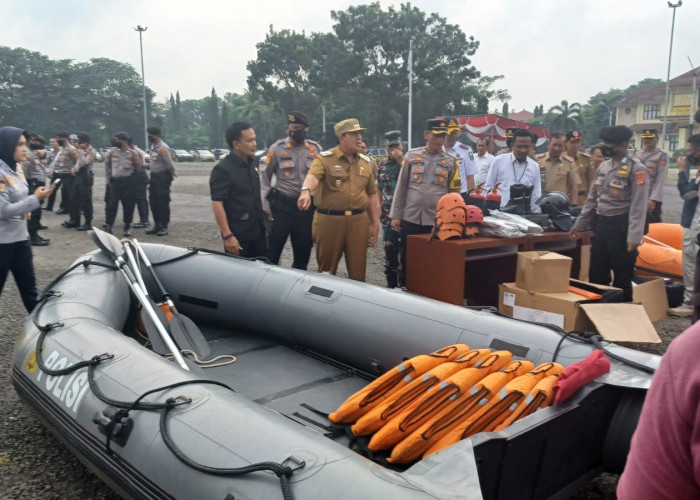 Curah Hujan Tinggi Berpotensi Bencana Alam, Polres Lampung Timur Siagakan Personil