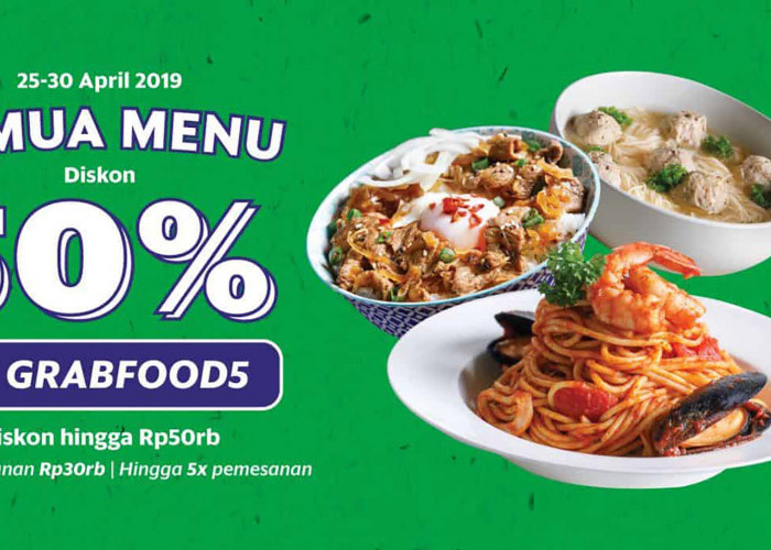 Lebih Murah! Diskon 50 Persen Jajan di GrabFood Pakai LinkAja