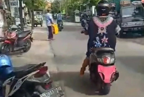 Demi Terhindar Tilang ETLE, Emak-emak Tutupi Pelat Motor dengan Celana Dalam
