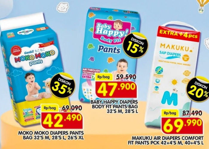 Belanja Tenang si Kecil Senang Bersama Superindo Periode 1 - 7 Mei 2025, Ada Diskon Popok Bayi 35 Persen 