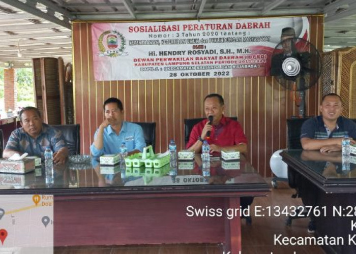 Ketua DPRD Lamsel Sosialisasikan Perda No. 3 Tahun 2020