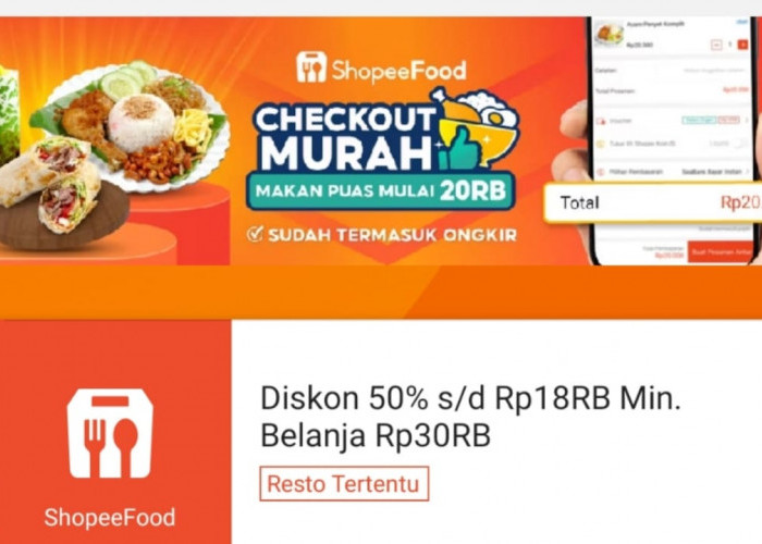 Spesial Weekend! Klaim Sekarang dan Dapatkan Diskon 50 Persen Hingga Rp18 Ribu di ShopeeFood