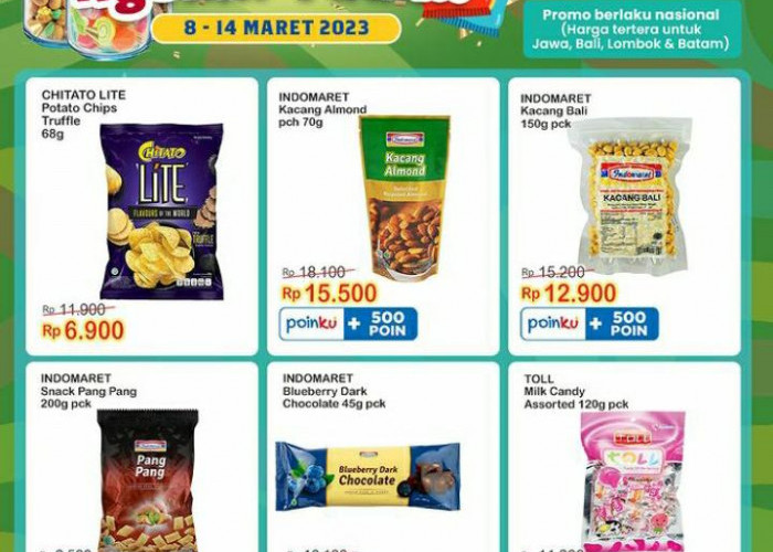 Cek Promo Ngemil Yuuk dari Indomaret, Periode 8 Sampai 14 Maret 2023 