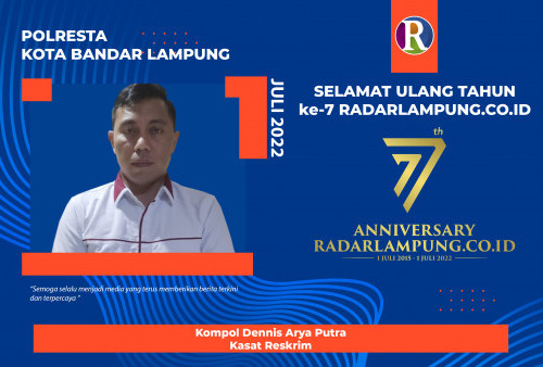 Polresta Kota Bandar Lampung Mengucapkan Selamat Ulang Tahun ke-7 Radarlampung.co.id