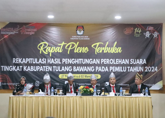 Rekapitulasi Penghitungan Suara Pemilu Tulang Bawang Digelar 3 Hari, Sehari 5 Kecamatan