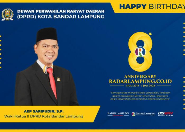 DPRD Kota Bandar Lampung: Selamat Hari Jadi Radar Lampung Online ke-8
