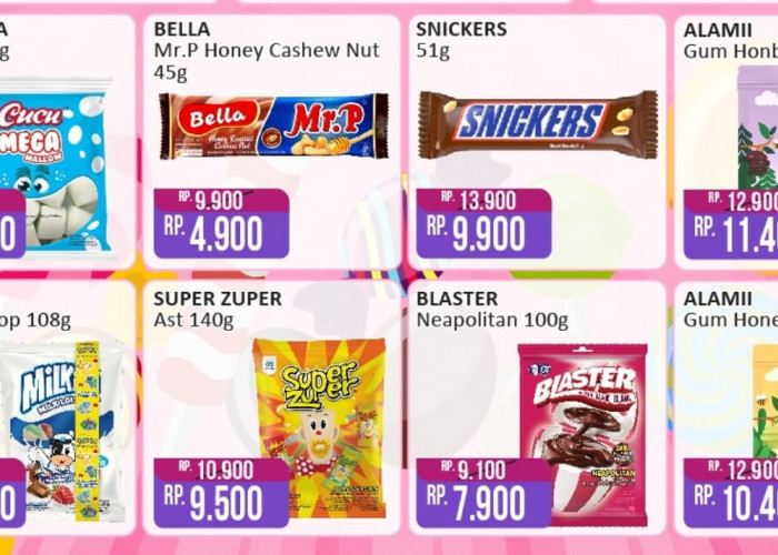 Kembali Hadir Promo Cokelat dan Permen Favorit di Alfamart, Dapatkan Harga Termurah Sampai 15 Mei 2025