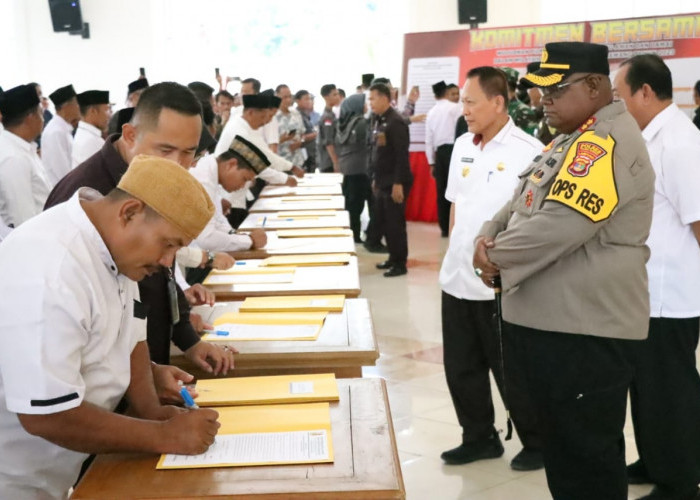188 Calon Kepala Kampung Tulang Bawang Janji Damai, Berikut 5 Poin Penting yang Ditandatangani