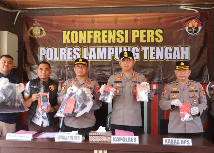 Satu Bulan Gerilya, Polres Lampung Tengah Amankan 17 Tersangka Kasus Narkoba