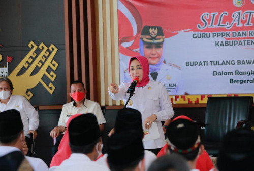 Kumpulkan Guru PPPK dan Koordinator Bidan Desa, Begini Pesan Bupati Winarti