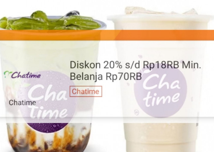 Promo ShopeeFood Spesial Untuk Produk Chatime di Bandar Lampung, Klaim Voucher Diskon 20 Persen Sekarang!