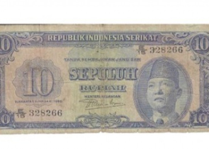 Salah Satu Buruan Kolektor, Uang Kertas Republik Indonesia Serikat Rp 10 Rupiah