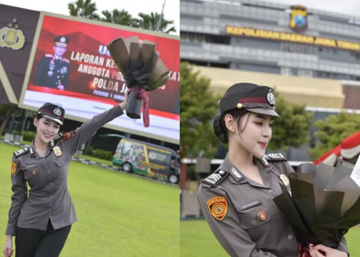 Intip Biodata Polwan Cantik Febby Feronica Herlanda, Punya Paras Bak Artis Korea 