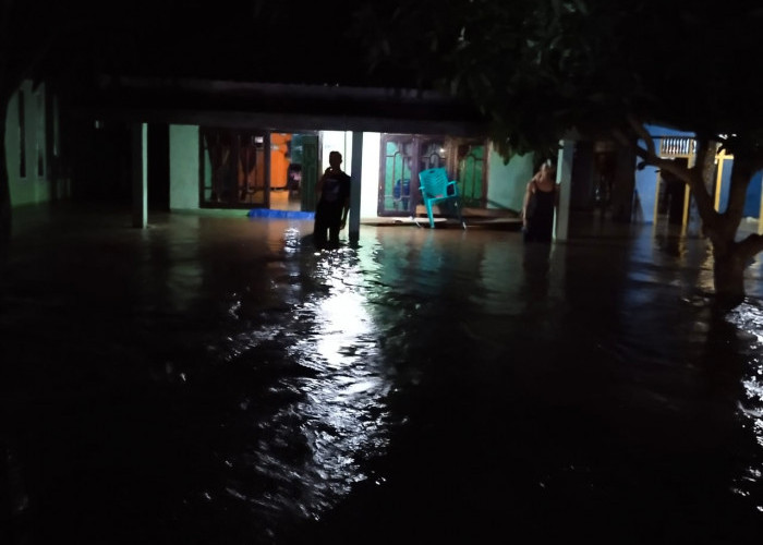 Way Tenumbang Meluap, Sejumlah Pemukiman Penduduk di Pekon Sukarame Dilanda Banjir