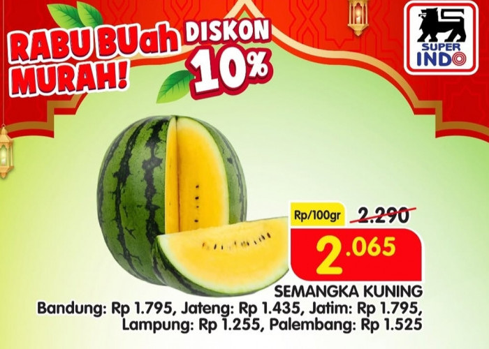 Update Promo Superindo, Buah Diskon 10 Persen, Termasuk di Lampung 