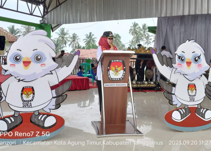 Serah Terima Bendera Kirab Pemilu 2024, Bupati Tanggamus Lampung Imbau Masyarakat lakukan Ini 