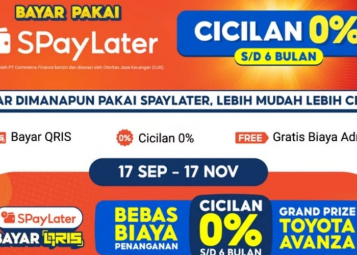 Promo SPayLater Hari Ini, Dapatkan Cicilan 0 Persen Hingga 6 Bulan, Begini Caranya