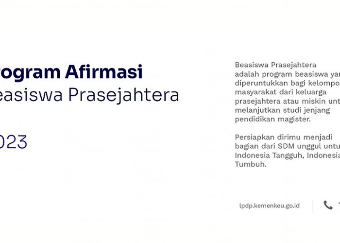 Syarat Beasiswa LPDP Pra Sejahtera 2023, Khusus untuk Penerima Bansos Jenis Ini 