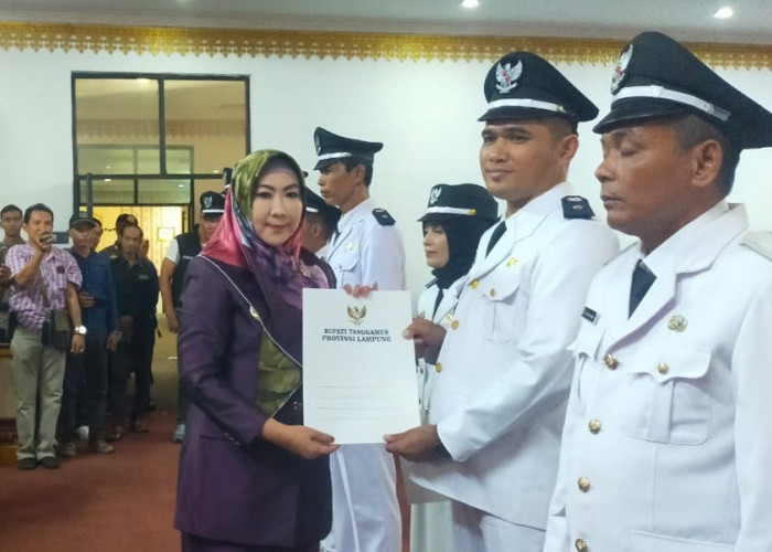 Lantik 11 Kepala Pekon, Bupati Tanggamus Tegas Sampaikan Pesan, Jauhi Narkoba!