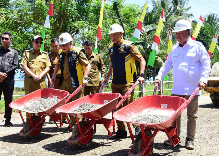 Kunker ke Tanggamus, Gubernur Lampung Groundbreaking Pembangunan Jalan Provinsi Ruas Sukaramara - Kuripan 