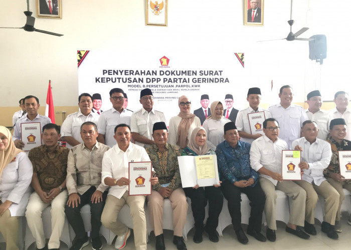 Gerindra Lampung Umumkan 15 Cakada untuk Pilkada 2024, Ini Daftar Lengkapnya