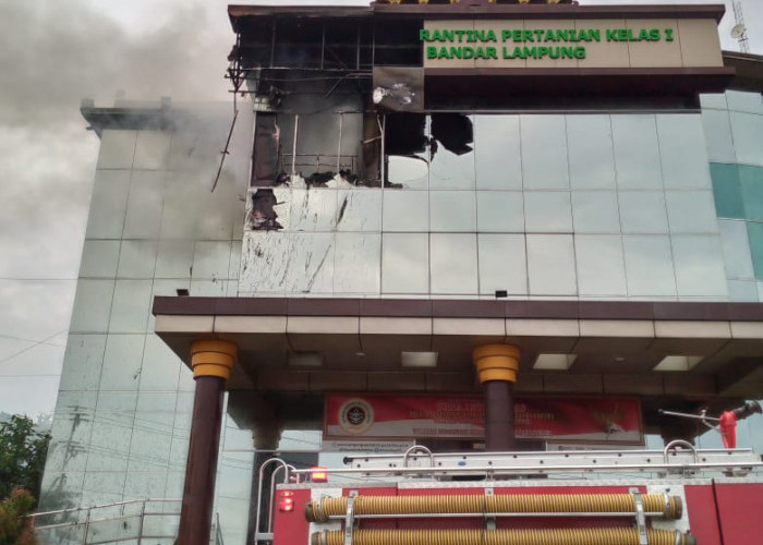 Kantor Dinas Karantina Bandar Lampung Kebakaran, Satu Orang jadi Korban