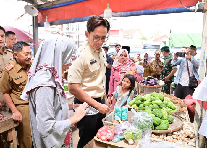 Jelang Idul Fitri, Bupati Lampung Selatan Egi Cek Harga Sembako