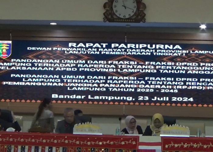 Ngaret, Rapat Paripurna Pertanggungjawaban APBD Lampung Berlangsung Singkat