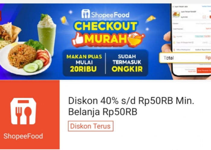 Spesial Hari Ini! Klaim Voucher Diskon Hingga Rp50 Ribu di ShopeeFood
