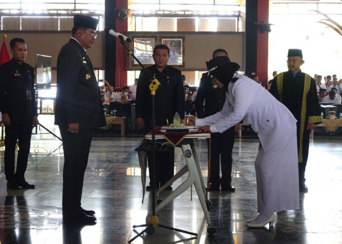 Bupati Lamteng Lantik 82 Kepala Kampung 