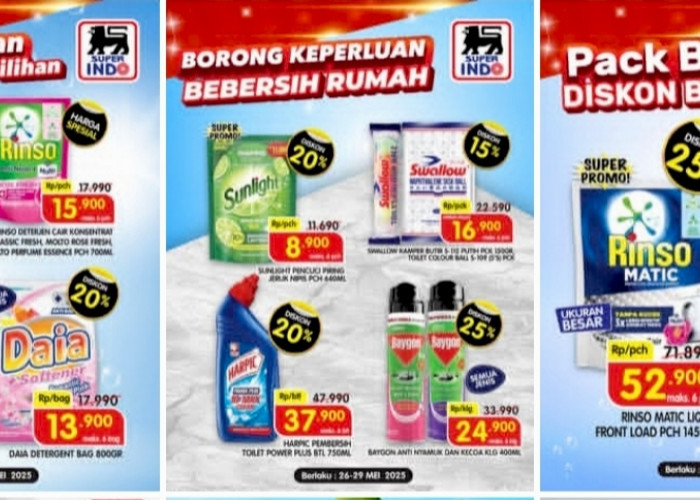 Promo Gajian Superindo Sampai Besok, Diskon Besar Deterjen Daia Hingga Belanja Hemat Sunlight Pencuci Piring 