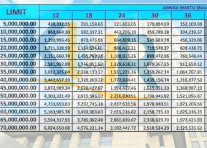 Pinjaman Modal KUR Mandiri 2024 Mulai Rp 5 Juta Hingga Rp 25 Juta, Cek Tenor dan Simulasi Tabel Angsuran