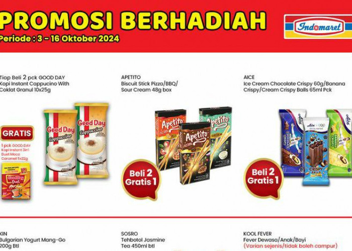 Promo Indomaret Rabu 9 Oktober 2024, Beli Kebutuhan Sampai Cemilan Bisa Dapatkan Hadiah Spesial, Ini Daftarnya