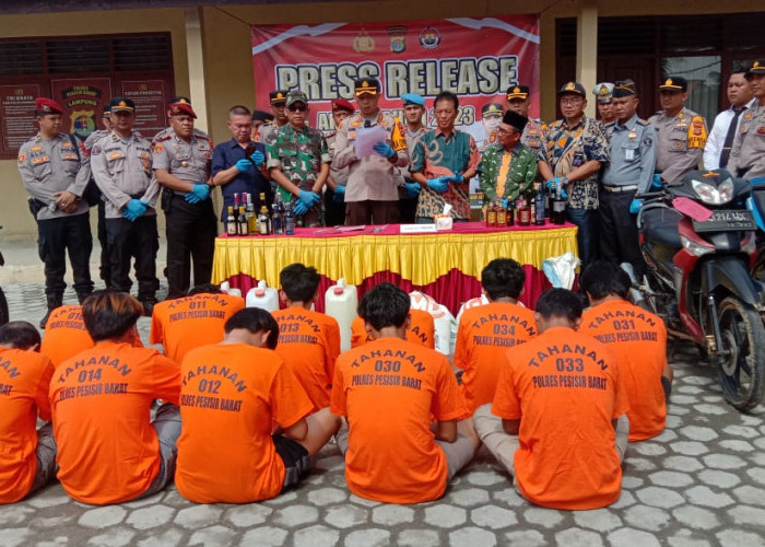 Selama 2023, Polres Pesisir Barat Lampung Tahan 206 Tersangka