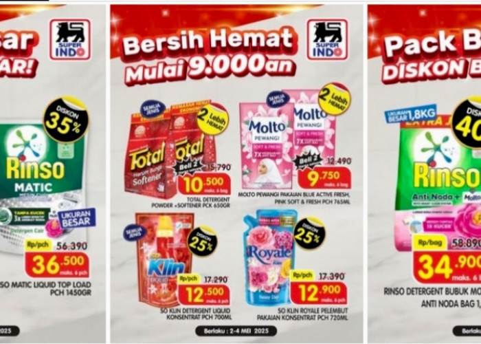 Belanja Murah Deterjen Dengan Promo Superindo Sampai 3 Hari Kedepan, Harga Minimal Bersih Maksimal