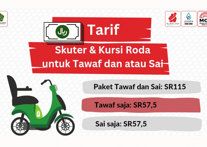 Sedia Sewa Skuter dan Kursi Roda di Masjidil Haram untuk Tawaf dan Sai, Ini Tarifnya