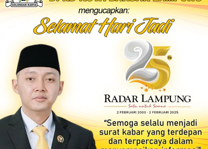 Fraksi Partai Golkar DPRD Bandar Lampung Mengucapkan Selamat Hari Jadi Radar Lampung Ke-25