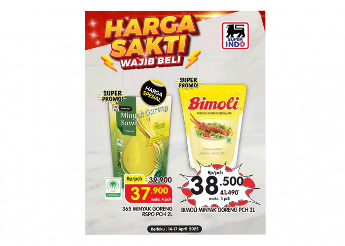 Harga Sakti Superindo 17 April 2025, Ada Super Promo Minyak Goreng 