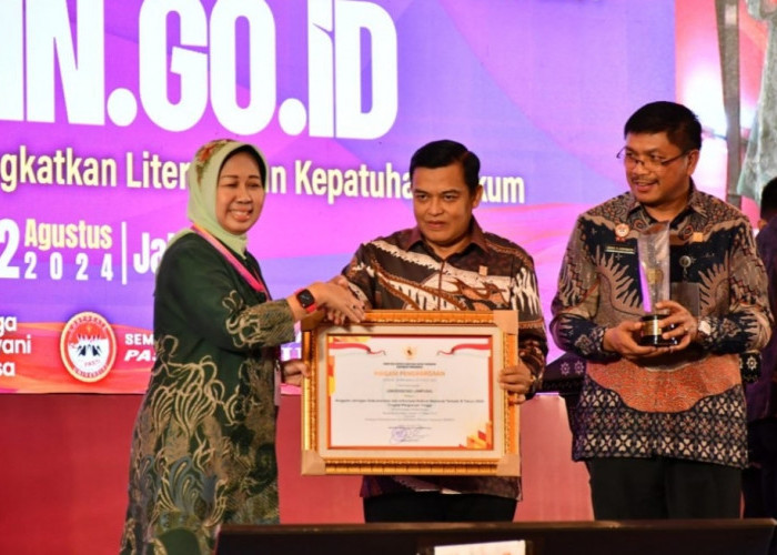 Peningkatkan Kualitas Pengelolaan Informasi Hukum, Unila Raih Terbaik Ketiga JDIHN Award 2024