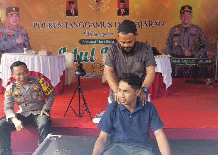 Untuk Pemudik yang Kelelahan, Boleh Mampir ke Pospam Kota Agung Tanggamus, Ada Layanan Pijat Gratis
