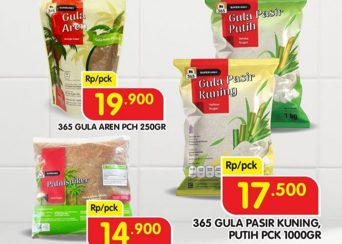 Gula Pilihan Wajib Stock di Superindo, Banjir Promo Gula Pasir hingga Gula Aren Harga Mulai Rp 10 Ribuan 
