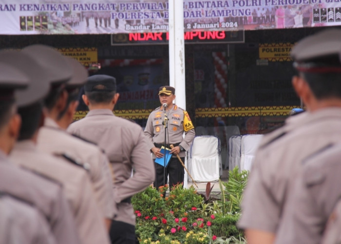 95 Personel Polresta Bandar Lampung Naik Pangkat, Mulai dari Naik Pangkat Briptu hingga Kompol 