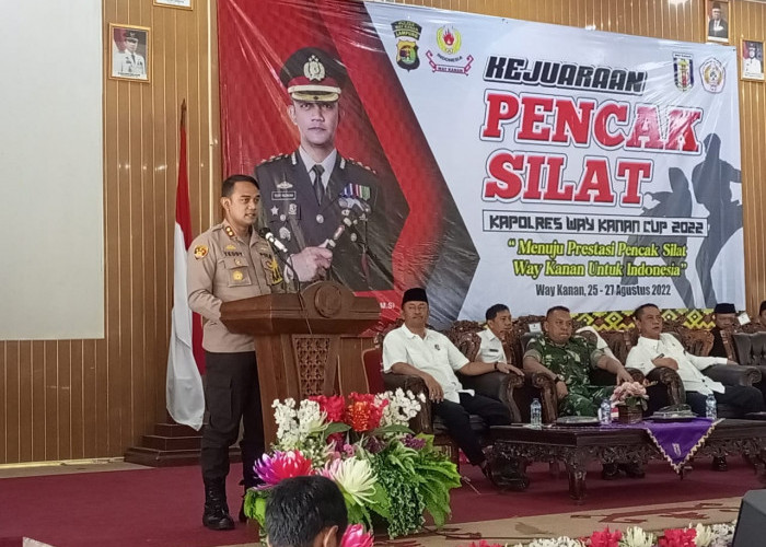 Kejuaraan Daerah Pencak Silat Kapolres Cup 2022 Polres Way Kanan Resmi Dibuka 