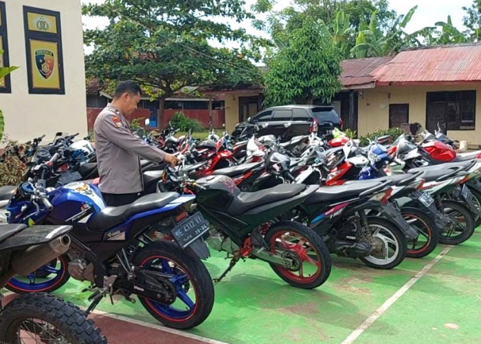 Polsek Kota Agung Amankan Puluhan Motor Dari Arena Balap Liar di Islamic Center