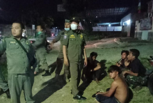Banpol-PP Amankan 8 Gepeng dan Tertibkan Lapak PKL
