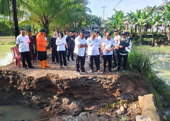 Plt. Bupati Way Kanan Tinjau Gorong-gorong Amblas di Kampung Tanjung Dalom