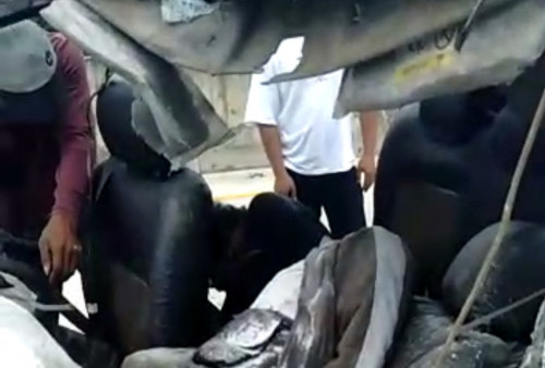 Kecelakaan di Tol Lampung, Dua Penumpang Tewas