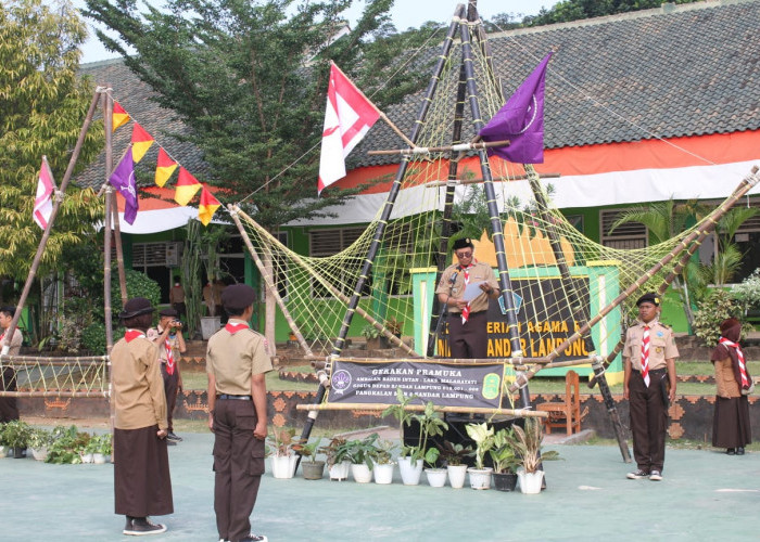 MAN 2 Bandar Lampung Peringati Hari Jadi Pramuka Ke-62 